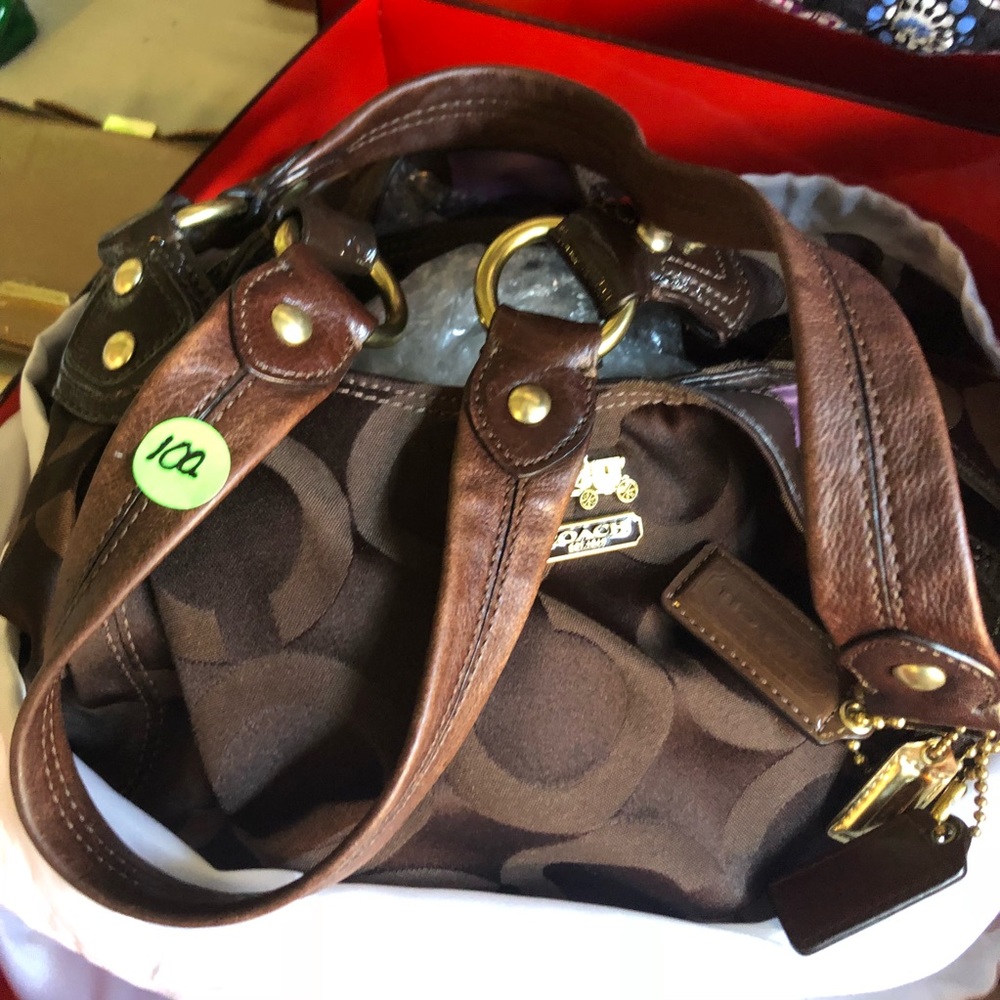 Chocolate coach purse